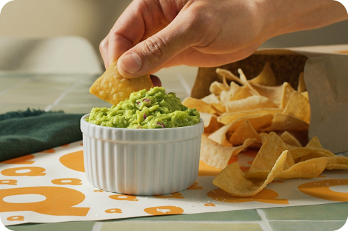 QDOBA Guac and Chips: Free w/ entree purchase