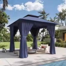 Aoxun 8 x 8-Foot Heavy Duty Gazebo w/ Curtain & Mosquito Netting: $164 Aoxun 8 x 8-Foot Heavy Duty Gazebo w/ Curtain & Mosquito Netting: $164