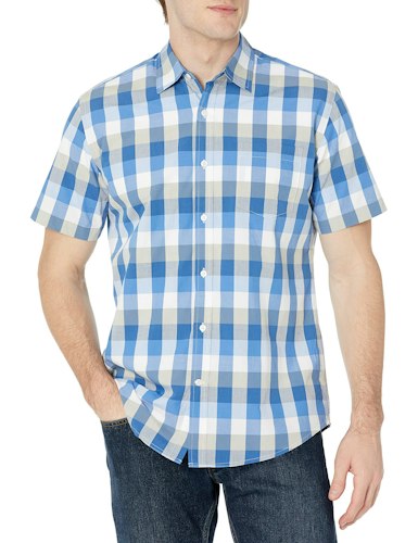 Amazon Essentials Men's Regular-Fit Poplin Shirt for from $7.29 + free shipping w/ Prime