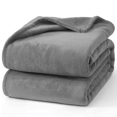 Hansleep Twin Flannel Fleece Bed Blanket for $14 + free shipping w/ Prime