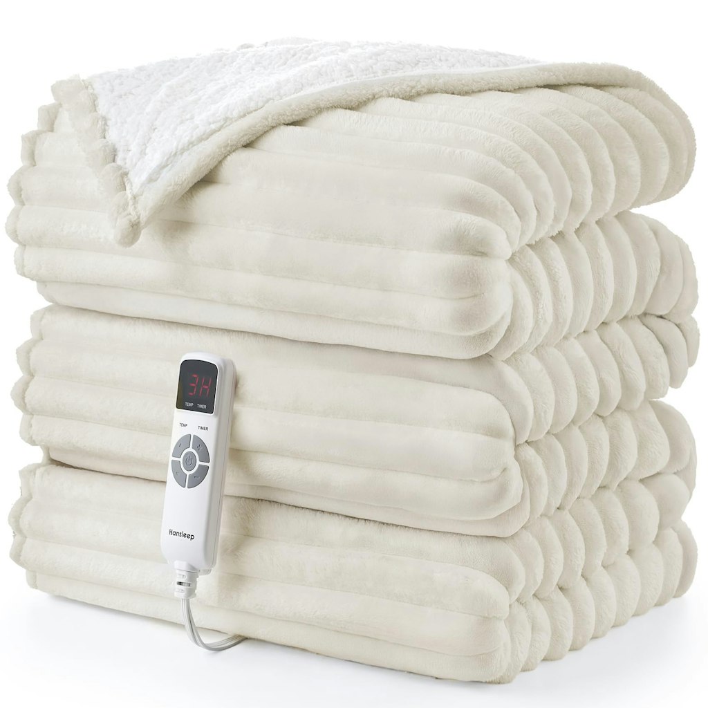 Hansleep Electric Heated Throw Blanket 50" x 60": $30