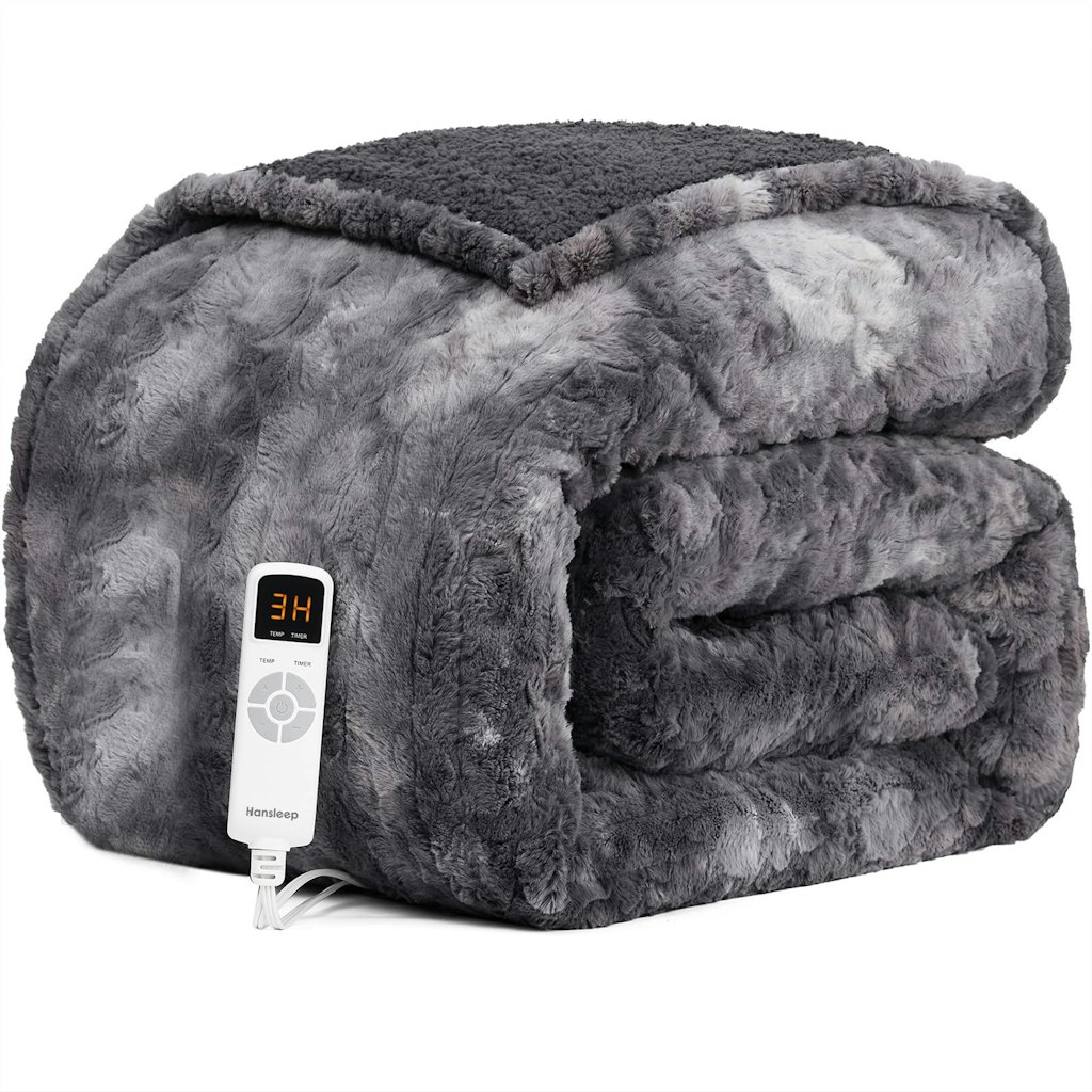 Hansleep Electric Heated 50" x 60" Throw Blanket: $35