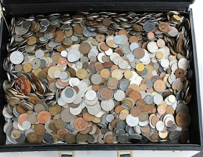 50-Coin 1/2-lb. World Coin Grab Bag for $18 + free shipping w/ Prime