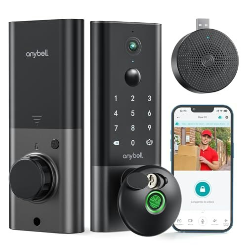 Anybell Fingerprint Smart Wi-Fi Deadbolt with Camera: $84.99