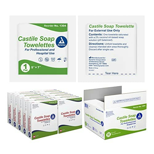 Dynarex Castile Soap Towelettes 1,000-Count: $47.23 Dynarex Castile Soap Towelettes 1,000-Count: $47.23