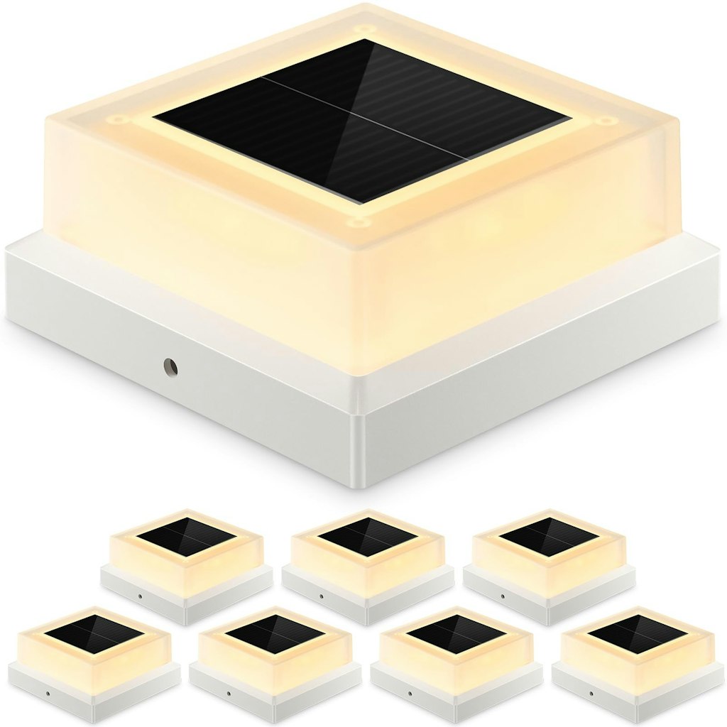 4x4" Solar Post Cap Lights 8-Pack: $20  in cart