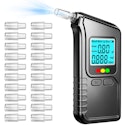 Portable Breathalyzer Digital BAC Tester w/ 20 Mouthpieces for $21 + free shipping w/ Prime