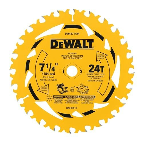 Dewalt 7-1/4-Inch 24-Tooth Circular Saw Blade 2-Pack: $19.34