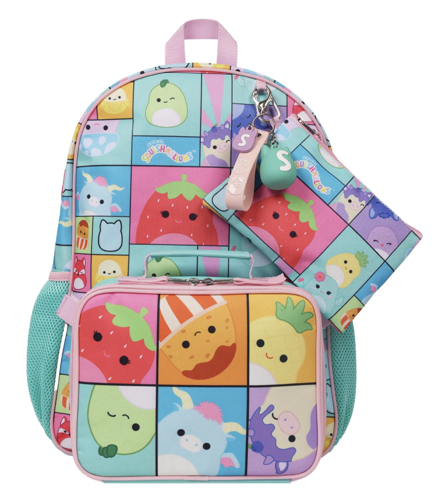 Squishmallow 5-Piece Backpack Set: $12