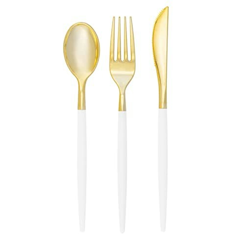 Luxe Party 128-Piece Plastic Disposable Cutlery Set: $29.99 Luxe Party 128-Piece Plastic Disposable Cutlery Set: $29.99