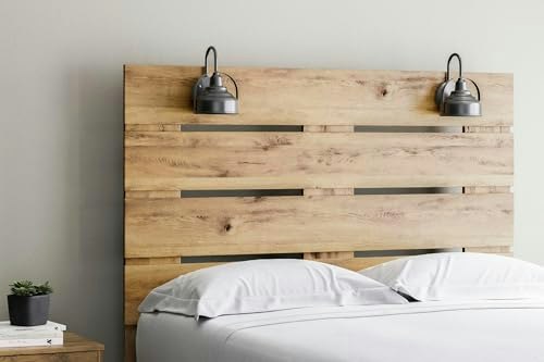 Signature Design by Ashley Larstin Queen Rustic Panel Headboard with 2 Sconce Lights: $199.99 Signature Design by Ashley Larstin Queen Rustic Panel Headboard with 2 Sconce Lights: $199.99