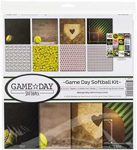 Reminisce Game Day Softball 12x12 Scrapbook Collection Kit: $16.40 Reminisce Game Day Softball 12x12 Scrapbook Collection Kit: $16.40