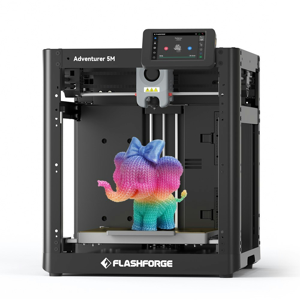 Flashforge Adventurer 5M 600mm/s High-Speed FDM 3D Printer: $199