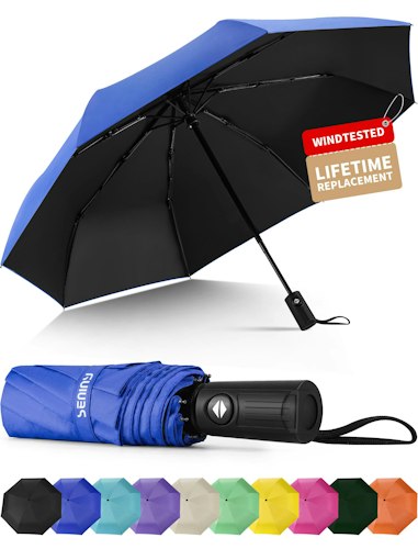 Seniny Windproof Automatic Travel Umbrella for $10 + free shipping w/ Prime