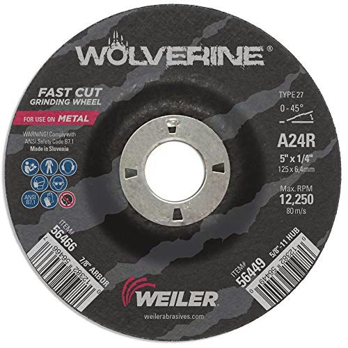 Weiler 5" x 1/4" Wolverine Type 27 Grinding Wheel 10-Pack: $23.83 Weiler 5" x 1/4" Wolverine Type 27 Grinding Wheel 10-Pack: $23.83