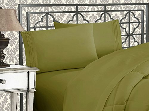 Elegance Linen 1800 Series 4-Piece California King Bed Sheet Set: $27.99 Elegance Linen 1800 Series 4-Piece California King Bed Sheet Set: $27.99