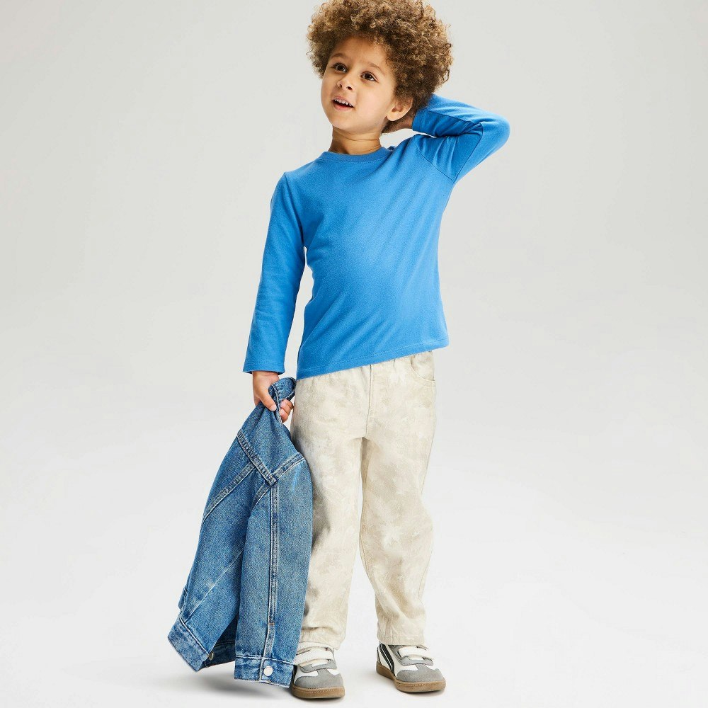 Cat & Jack Toddler Boys' Long Sleeve Solid T-Shirt 12M: $6