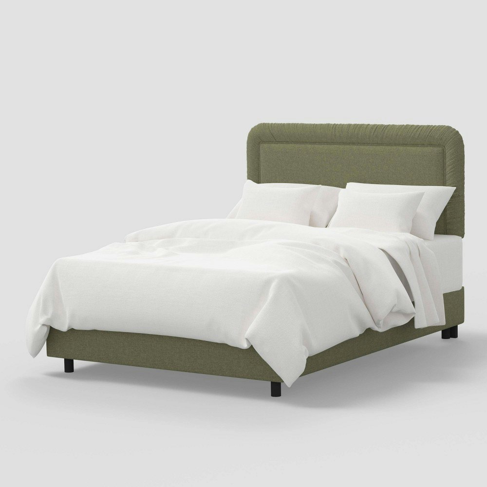 Threshold Designed with Studio McGee Zoe Twin Ruched Linen Bed: $830