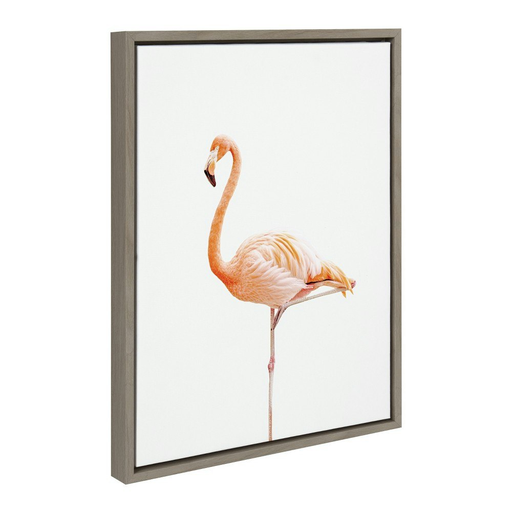 18" x 24" Sylvie Flamingo Framed Canvas Wall Art: $59.99