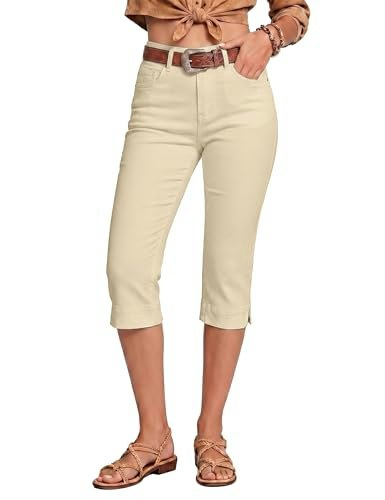 Luvamia Women's High Waisted Slim Stretch Capri Jeans: $27.98 Luvamia Women's High Waisted Slim Stretch Capri Jeans: $27.98