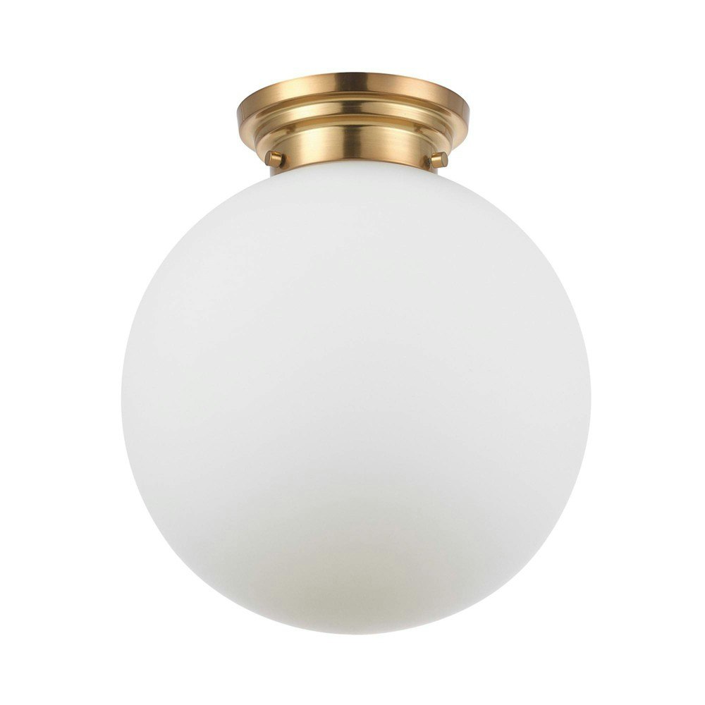 Portland 1-Light Matte Brass Semi-Flush Mount Ceiling Light: $69.99 Portland 1-Light Matte Brass Semi-Flush Mount Ceiling Light: $69.99