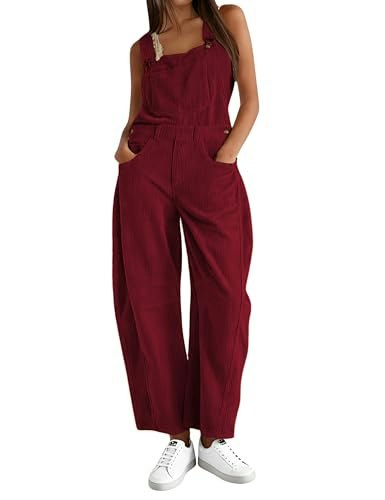 Amebelle Women's Corduroy Barrel Leg Overalls: $42.49 Amebelle Women's Corduroy Barrel Leg Overalls: $42.49