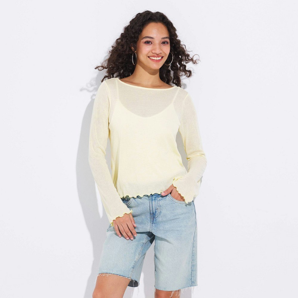 Wild Fable Women's Bell Long Sleeve Knit Top: $28 Wild Fable Women's Bell Long Sleeve Knit Top: $28