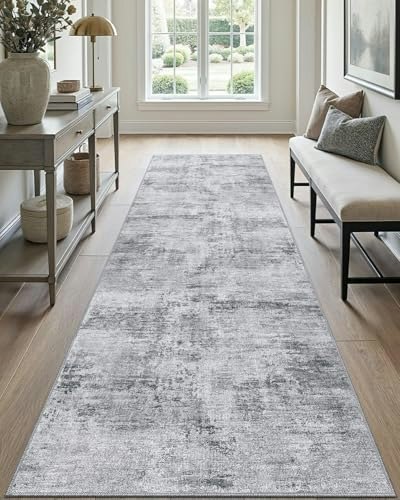 Dexi 2'8"x8' Abstract Washable Runner Rug: $32.28