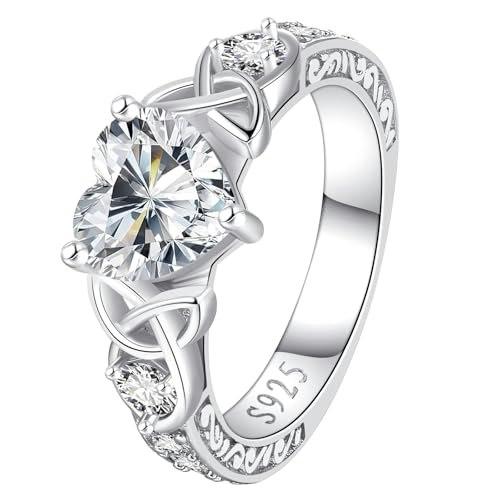 Loipuri Heart-Shaped Moissanite Promise Ring: $98.88 Loipuri Heart-Shaped Moissanite Promise Ring: $98.88