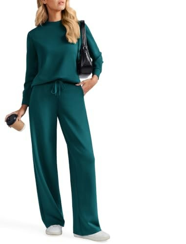 Pinspark Women's High-Waisted Two-Piece Loungewear Set: $36.54 Pinspark Women's High-Waisted Two-Piece Loungewear Set: $36.54