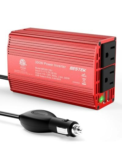 Bestek 300W DC to AC Power Inverter: $26.98