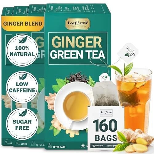LeafLea Herbal Ginger Green Tea 160-Count: $28.04