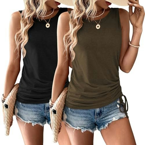 Women's Crew Neck Sleeveless Tank Top 2-Pack: $12.98 Women's Crew Neck Sleeveless Tank Top 2-Pack: $12.98