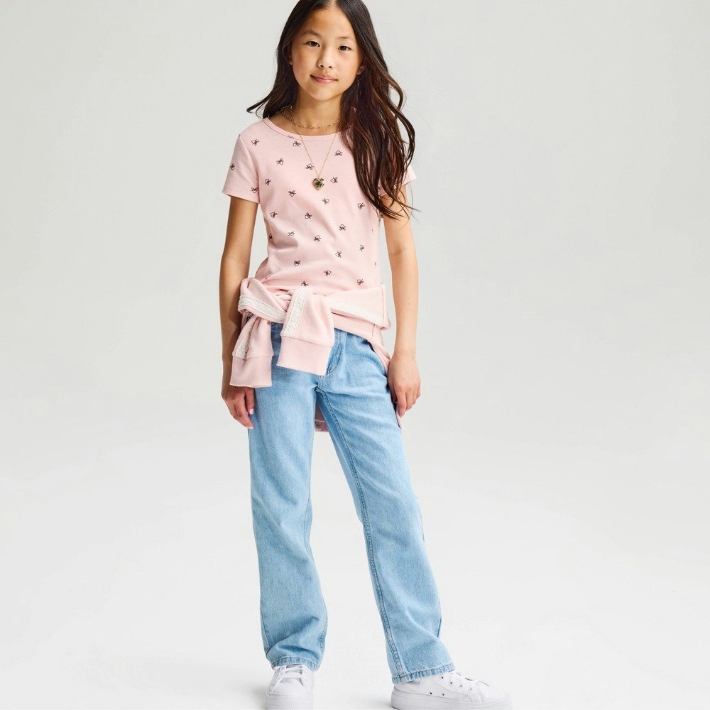 Cat & Jack Girls' Short Sleeve Fitted T-Shirt: $7 Cat & Jack Girls' Short Sleeve Fitted T-Shirt: $7