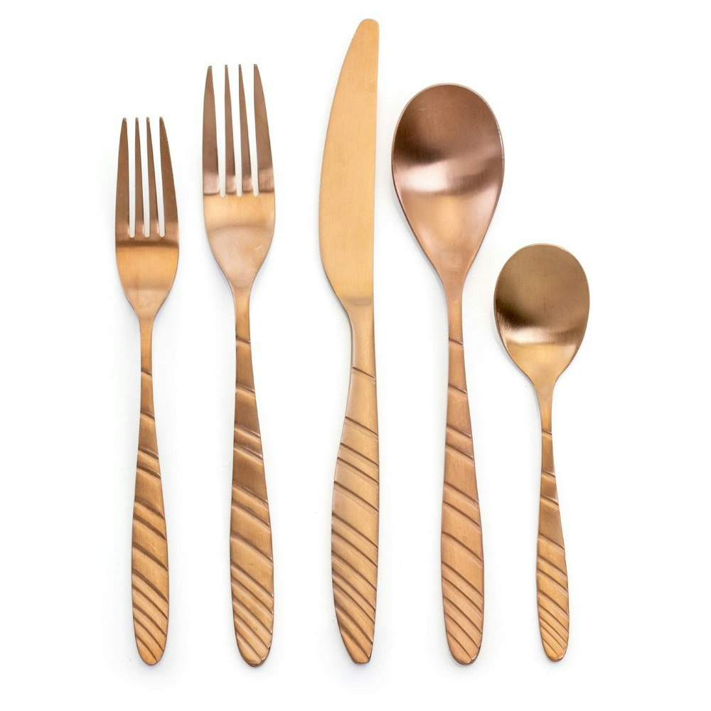 MegaChef 20-Piece La Vague Stainless Steel Silverware Set: $25.49