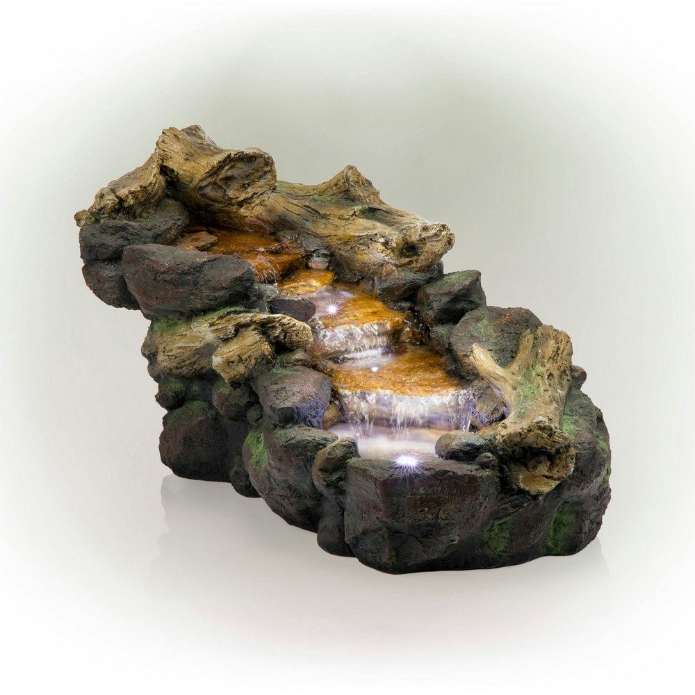 Alpine Corporation 19-Inch Resin River Rocks and Logs Fountain: $419.99 Alpine Corporation 19-Inch Resin River Rocks and Logs Fountain: $419.99