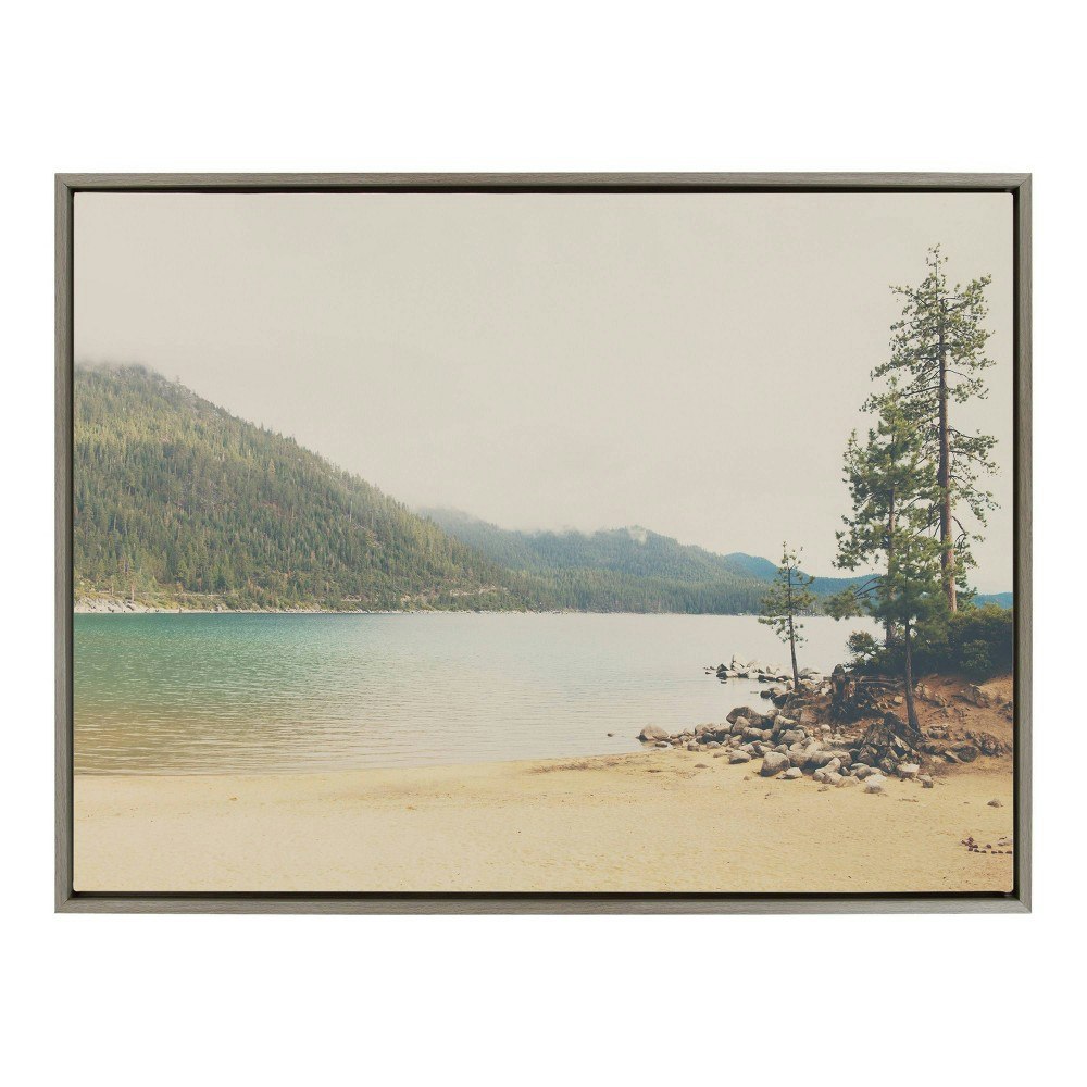 Sylvie Lake Tahoe California Framed Canvas Art: $109.99