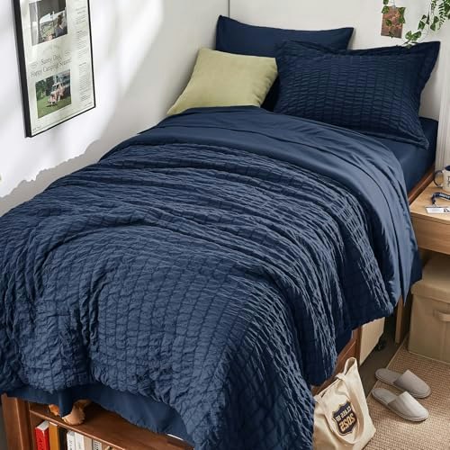 Hymokege Twin XL Seersucker Comforter Set 5-Piece: $29.98 Hymokege Twin XL Seersucker Comforter Set 5-Piece: $29.98