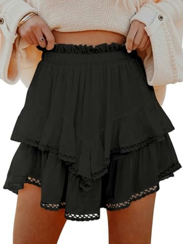 Aoudery Women's Flowy Ruffle Tiered Shorts: $26.58 Aoudery Women's Flowy Ruffle Tiered Shorts: $26.58