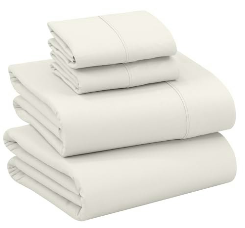 Ruvanti 100% Cotton Full Percale Sheet Set: $34.84