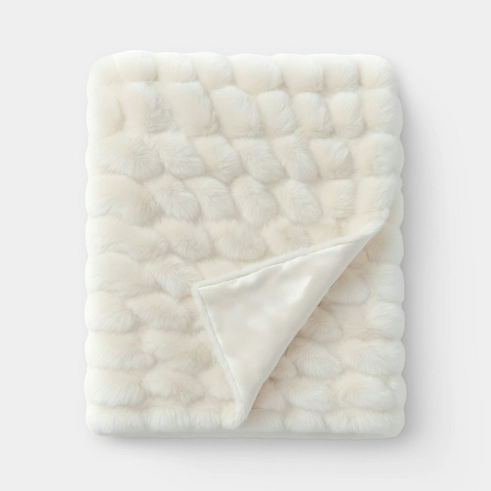 Threshold Ruched Faux Rabbit Fur Throw Blanket: $30 Threshold Ruched Faux Rabbit Fur Throw Blanket: $30