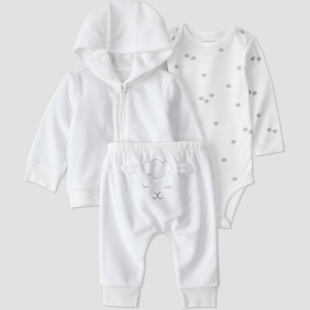 Carter's Just One You 3-Piece Lamb Bodysuit, Pant, and Jacket Set: $16