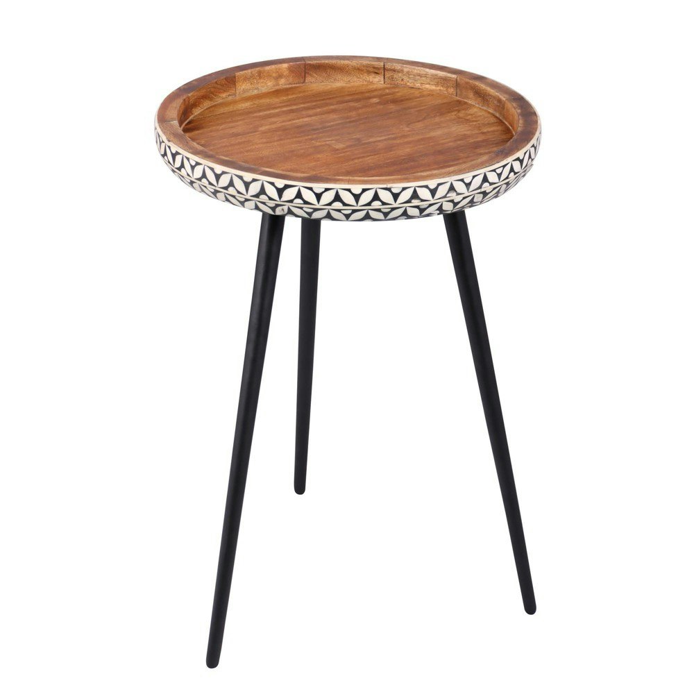 East at Main 18-Inch Round Mango Wood Side Table: $142.99 East at Main 18-Inch Round Mango Wood Side Table: $142.99