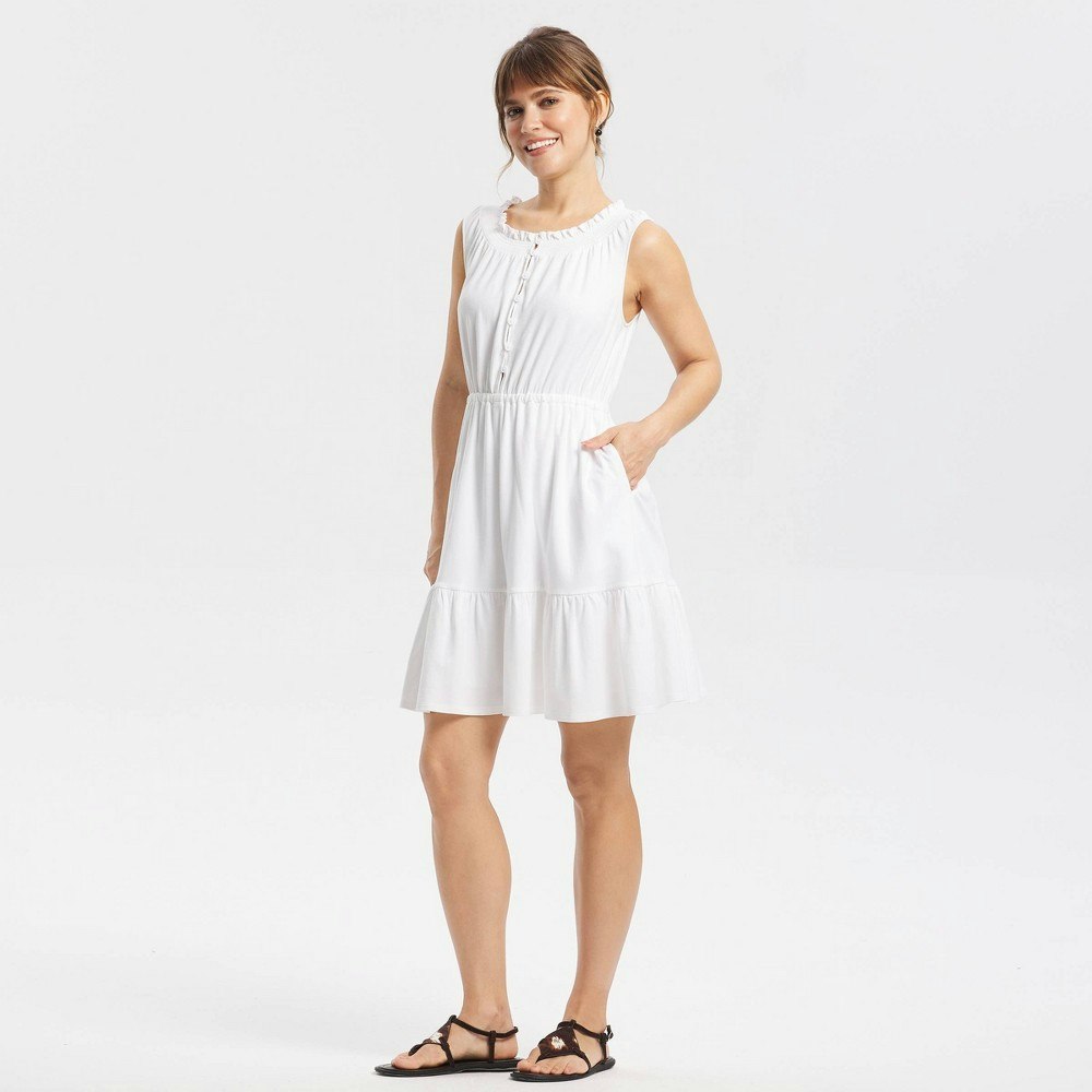 Universal Thread Women's Smocked Neck Tiered Mini Dress: $42 Universal Thread Women's Smocked Neck Tiered Mini Dress: $42