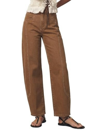 Luvamia Women's Barrel Leg Jeans: $32.39 Luvamia Women's Barrel Leg Jeans: $32.39