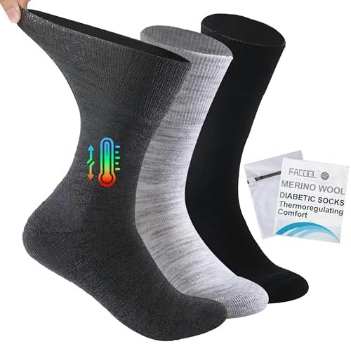 Facool Merino Wool Non-Binding Diabetic Socks 3-Pack: $16.99 Facool Merino Wool Non-Binding Diabetic Socks 3-Pack: $16.99