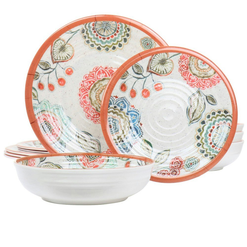 Elama Ester 12-Piece Melamine Dinnerware Set: $31.99 Elama Ester 12-Piece Melamine Dinnerware Set: $31.99