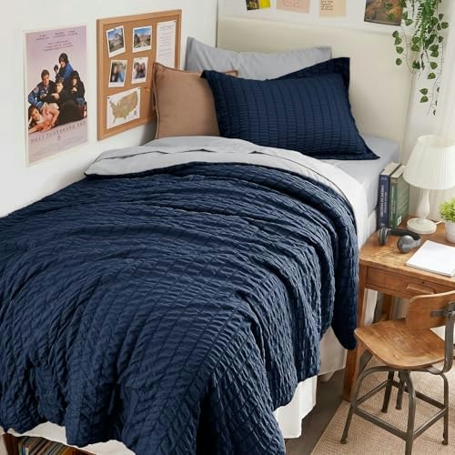 Hymokege Twin XL Seersucker 5-Piece Comforter Set: $35.98 Hymokege Twin XL Seersucker 5-Piece Comforter Set: $35.98