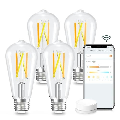 Linkind Smart Edison ST19 LED Light Bulb 4-Pack w/ Remote: $37.39 Linkind Smart Edison ST19 LED Light Bulb 4-Pack w/ Remote: $37.39