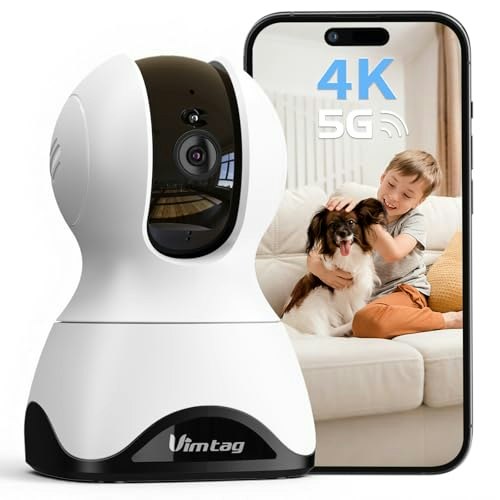 Vimtag 8MP 4K Pan and Tilt Indoor Security Camera: $21.37